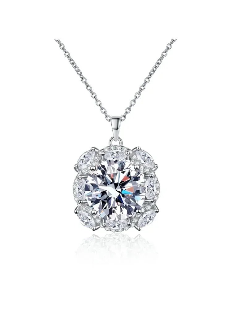 Moissanite – collier avec pendentif certifié GRA en argent Sterling 925, léger, de luxe, élégant, cadeau de jour atmosphérique