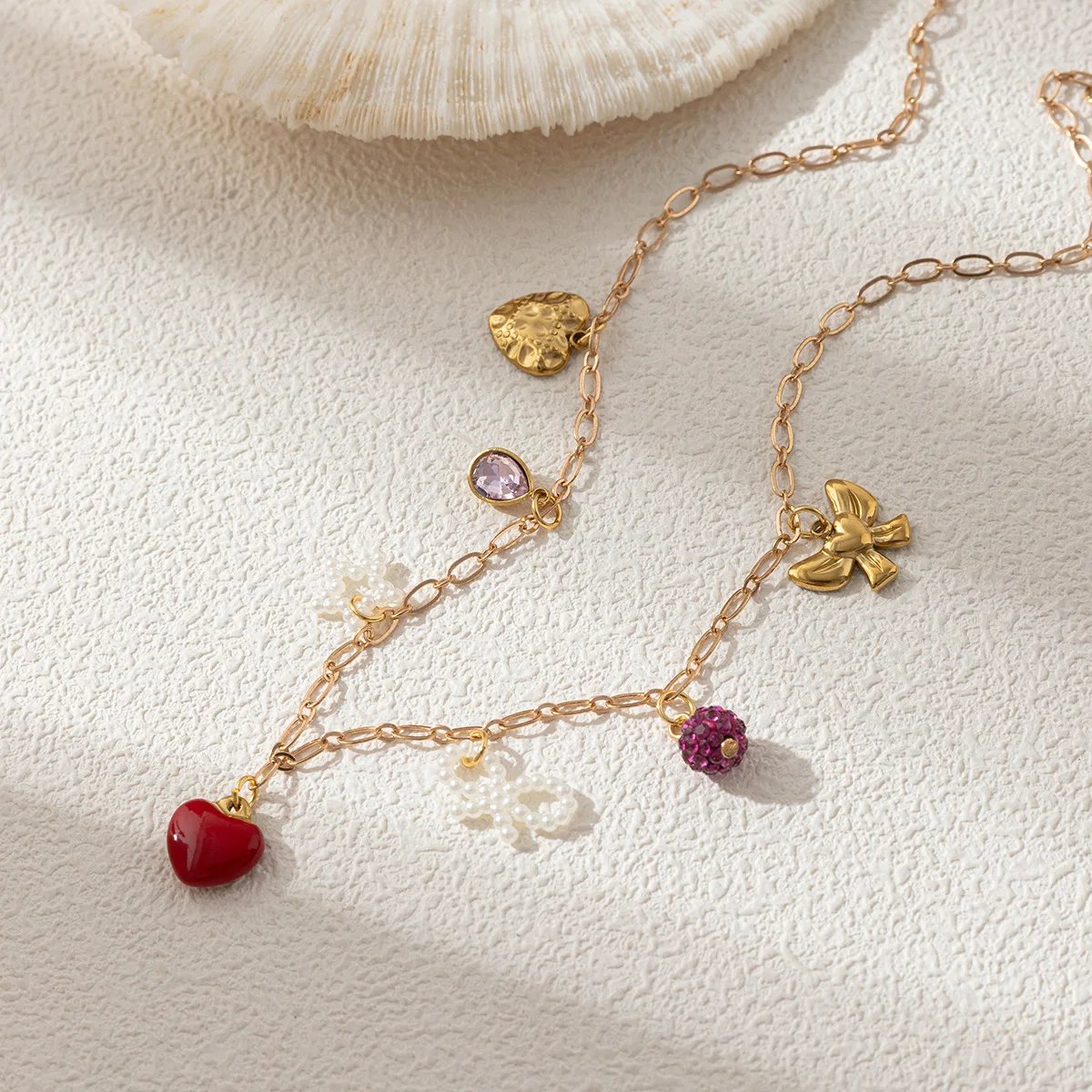 Collier bohémien couleur or réglable, Imitation de perles, été, océan, plage, différents Types de pendentifs, bijoux Collier bohémien couleur or réglable, Imitation de perles, été, océan, plage, différents Types de pendentifs, bijoux