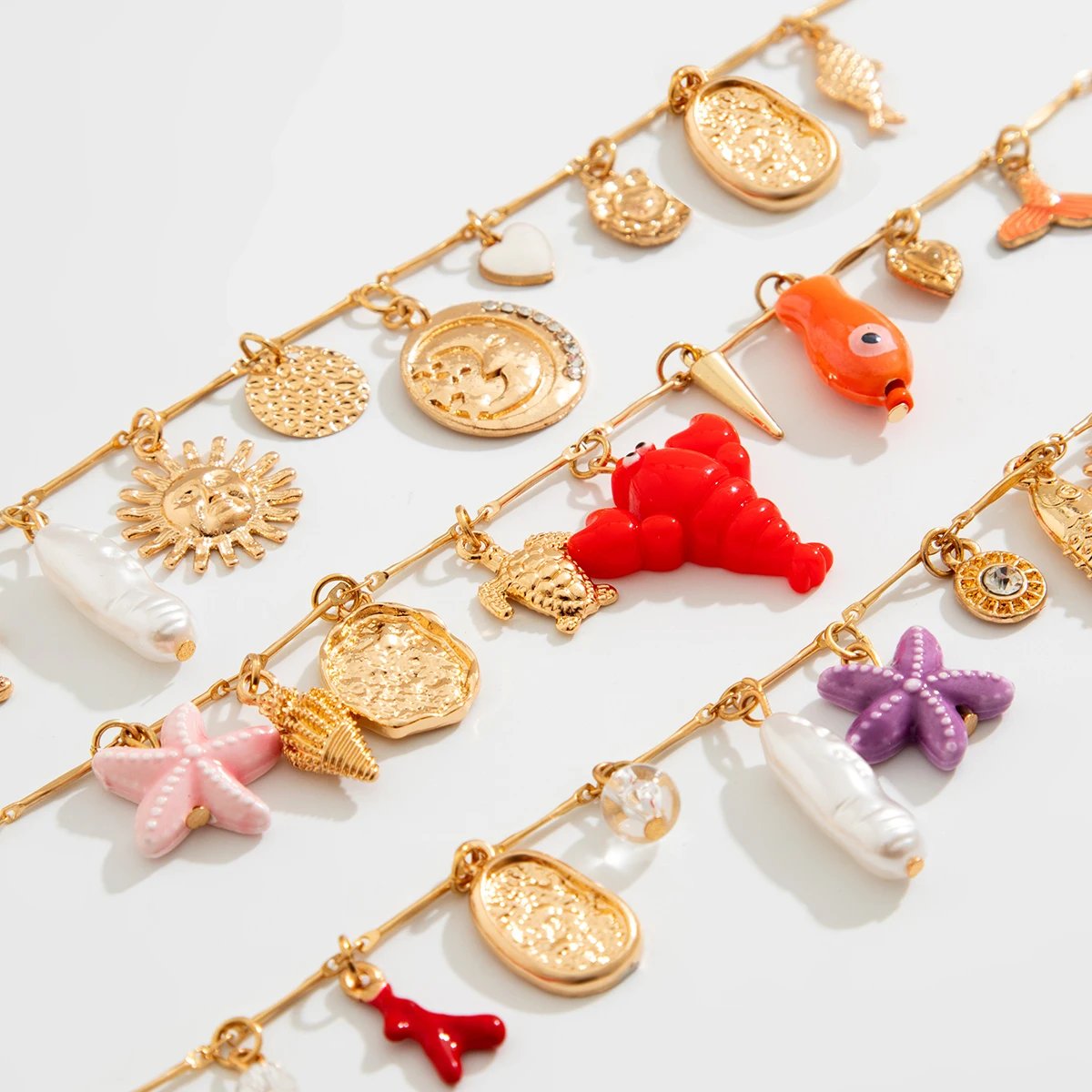 KunJoe-Collier de perles en or pour femme, ensemble de 3 pièces, style bohème, ajustable, plage, divers types, conque