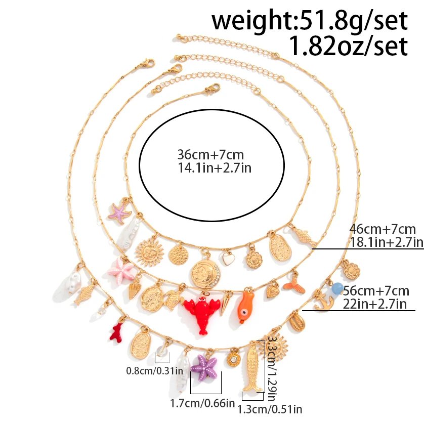 KunJoe-Collier de perles en or pour femme, ensemble de 3 pièces, style bohème, ajustable, plage, divers types, conque