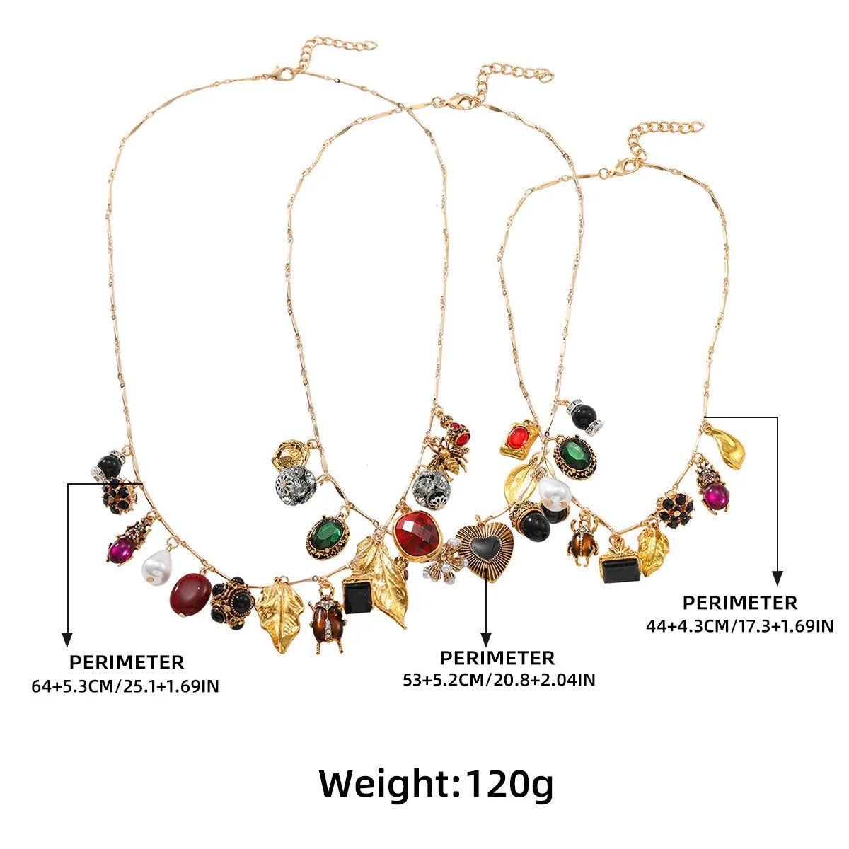 Collier avec pendentif géométrique multicouche pour femmes, Design tissé rétro, feuille d'insecte, fleur en forme de cœur, bijoux de fête Collier avec pendentif géométrique multicouche pour femmes, Design tissé rétro, feuille d'insecte, fleur en forme de cœur, bijoux de fête