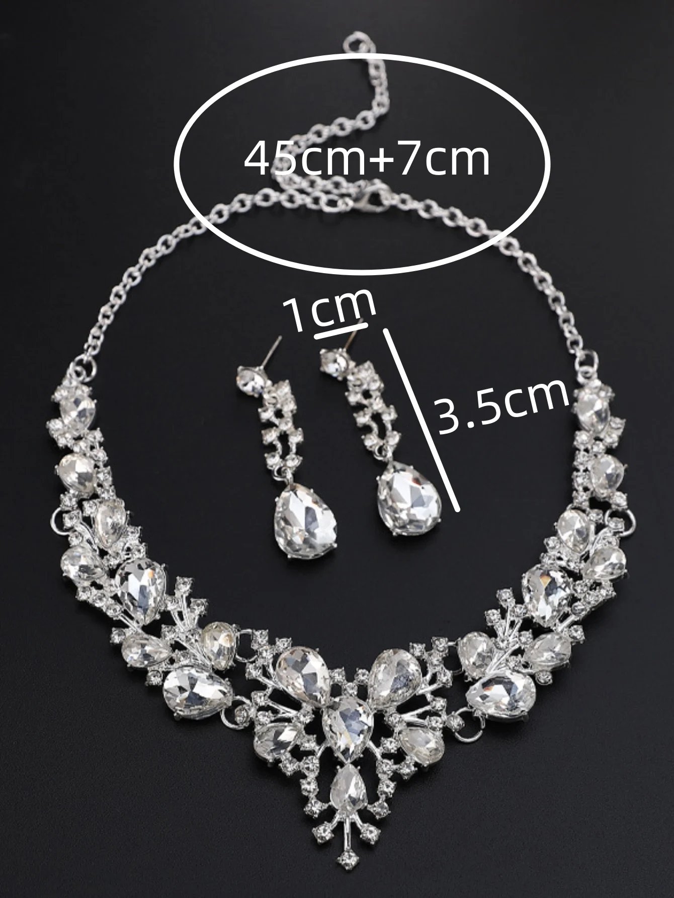 Ensembles de bijoux pour femmes, 3 pièces, avec strass en cristal, colliers pour femmes, ensembles de boucles d'oreilles, accessoires de mariage