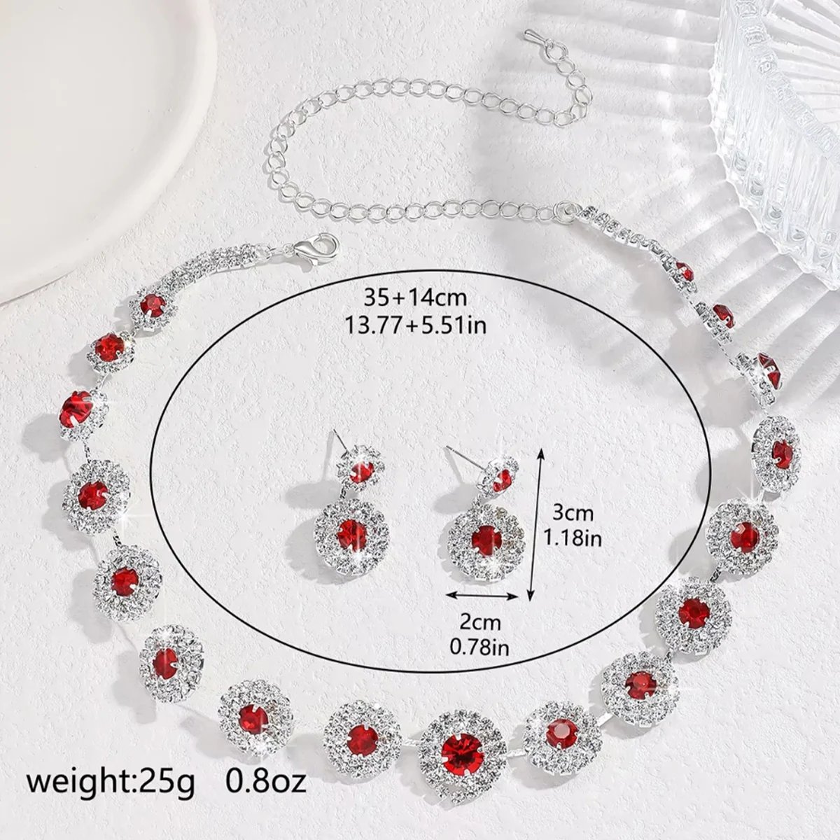 Ensemble de bijoux pour femmes, collier rond géométrique, boucles d'oreilles, adapté aux cadeaux de mariage, de fête et de Festival