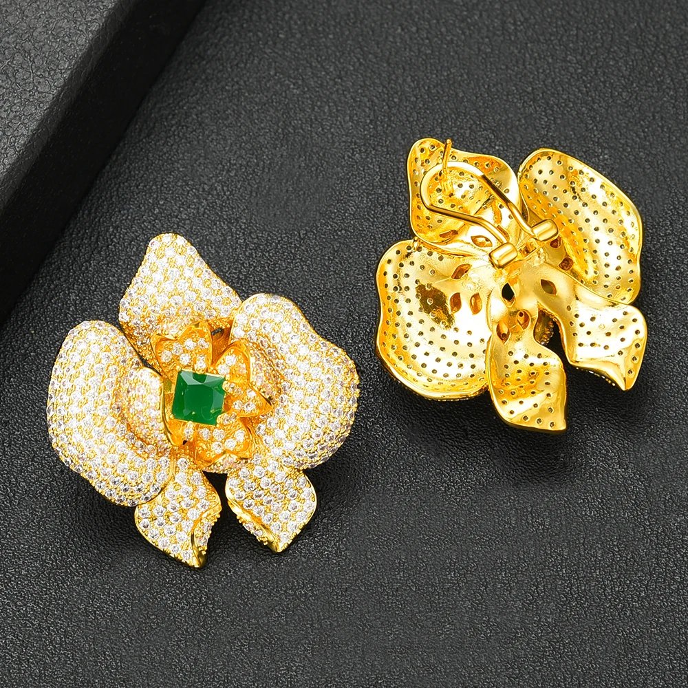 GODKI grande mode 4 pièces fleur de luxe ensemble de bijoux africains pour les femmes de mariage zircon cubique dubaï bijoux de mariée indien 2020