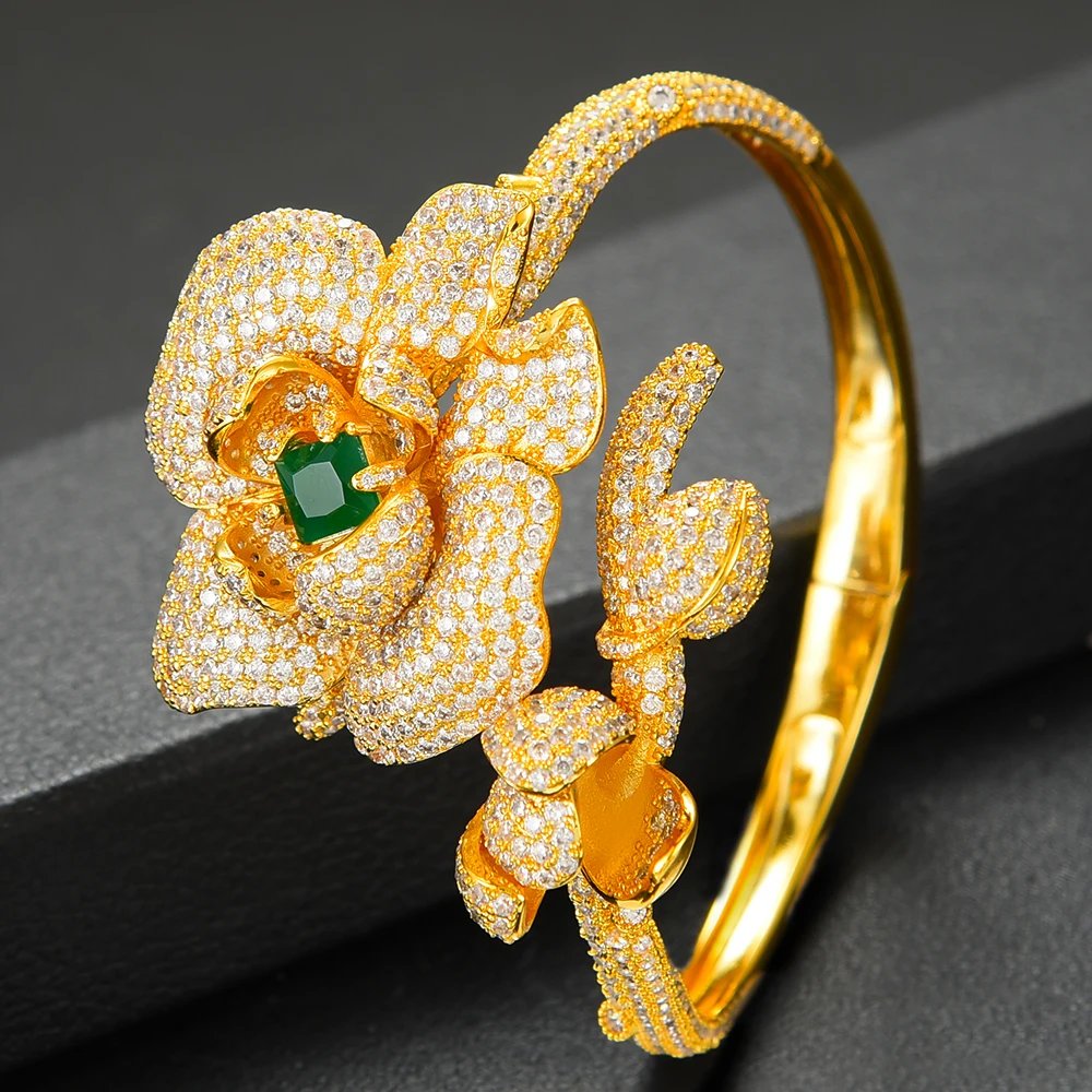 GODKI grande mode 4 pièces fleur de luxe ensemble de bijoux africains pour les femmes de mariage zircon cubique dubaï bijoux de mariée indien 2020