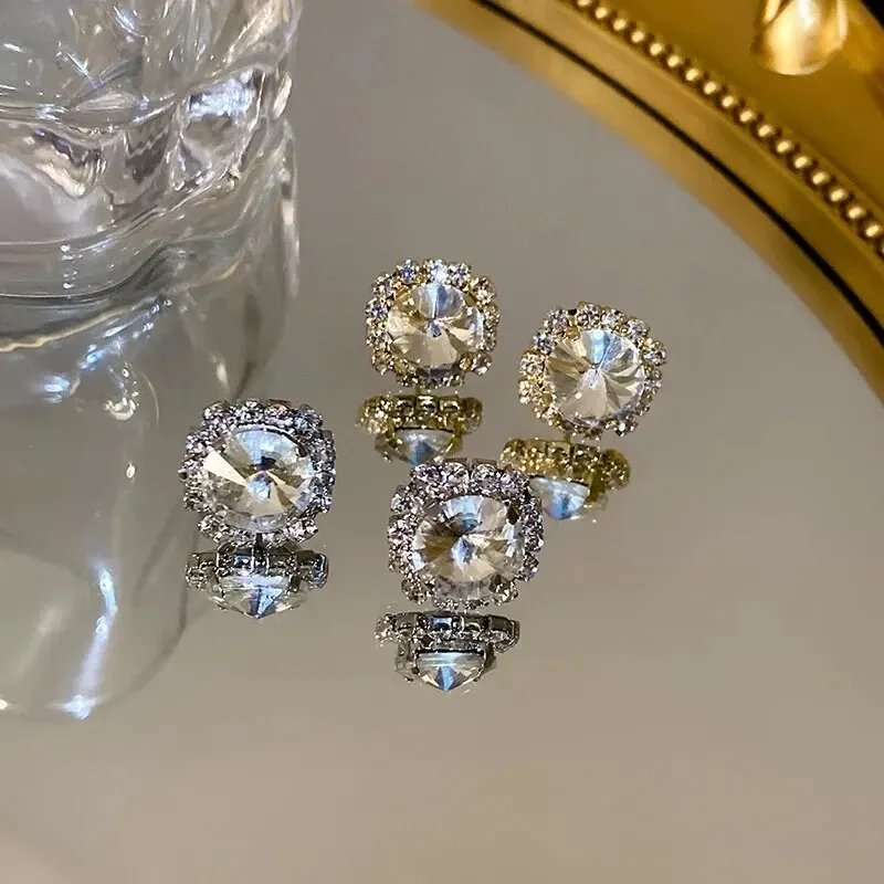 Ensemble de colliers et boucles d'oreilles carrées à la mode, chaîne de clavicule légère de luxe, vêtements de cou personnalisés haut de gamme pour femmes, motif façonnant