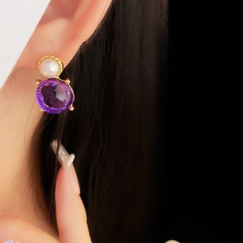 Collier de perles Vintage pour femmes, boucles d'oreilles pendantes de luxe légères, mode polyvalente scintillante, ensemble de bijoux de mariage délicats