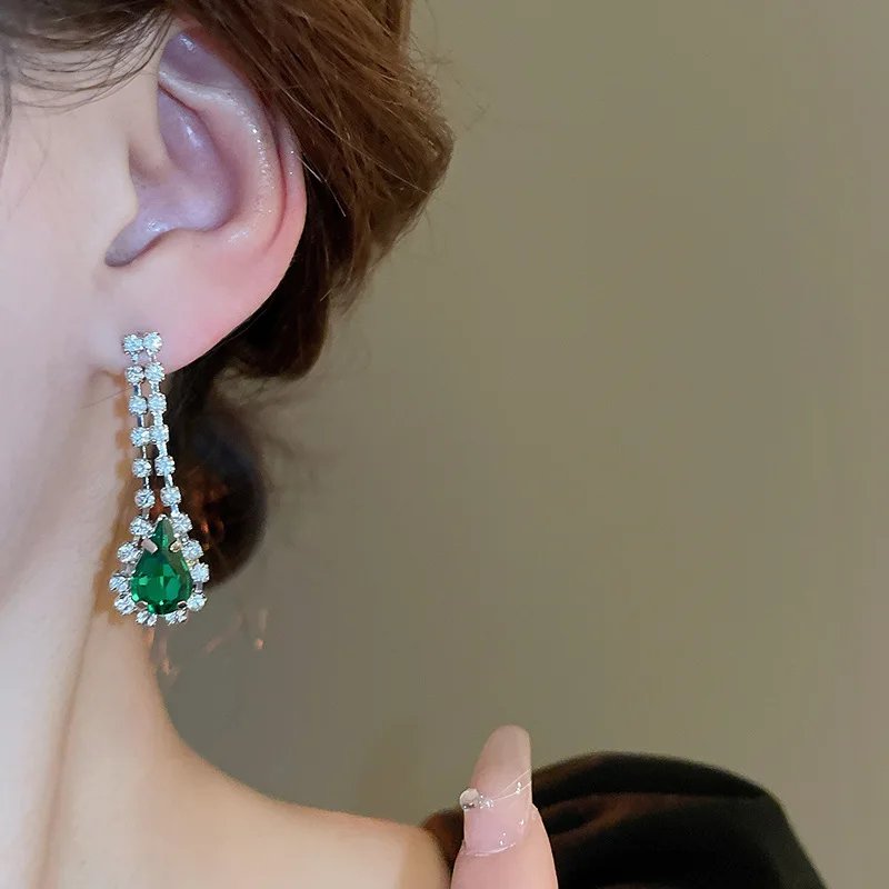 Ensemble de bijoux pour femmes, 3 pièces, strass incrustés, pendentif, colliers, boucles d'oreilles rétro, breloques, ensemble d'accessoires de mariage