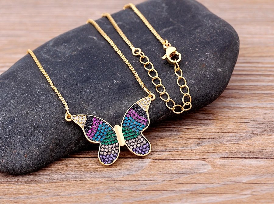 Nidin Design de mode chanceux papillon pendentif femme strass brillant déclaration cristal collier ras du cou pour femme cadeau de mariage Nidin Design de mode chanceux papillon pendentif femme strass brillant déclaration cristal collier ras du cou pour femme cadeau de mariage