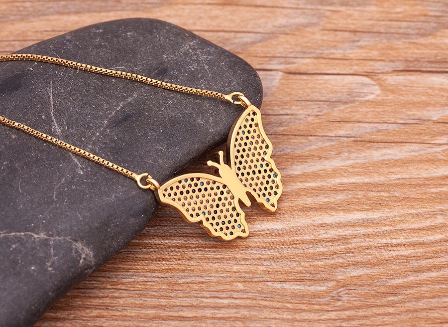 Nidin Design de mode chanceux papillon pendentif femme strass brillant déclaration cristal collier ras du cou pour femme cadeau de mariage Nidin Design de mode chanceux papillon pendentif femme strass brillant déclaration cristal collier ras du cou pour femme cadeau de mariage