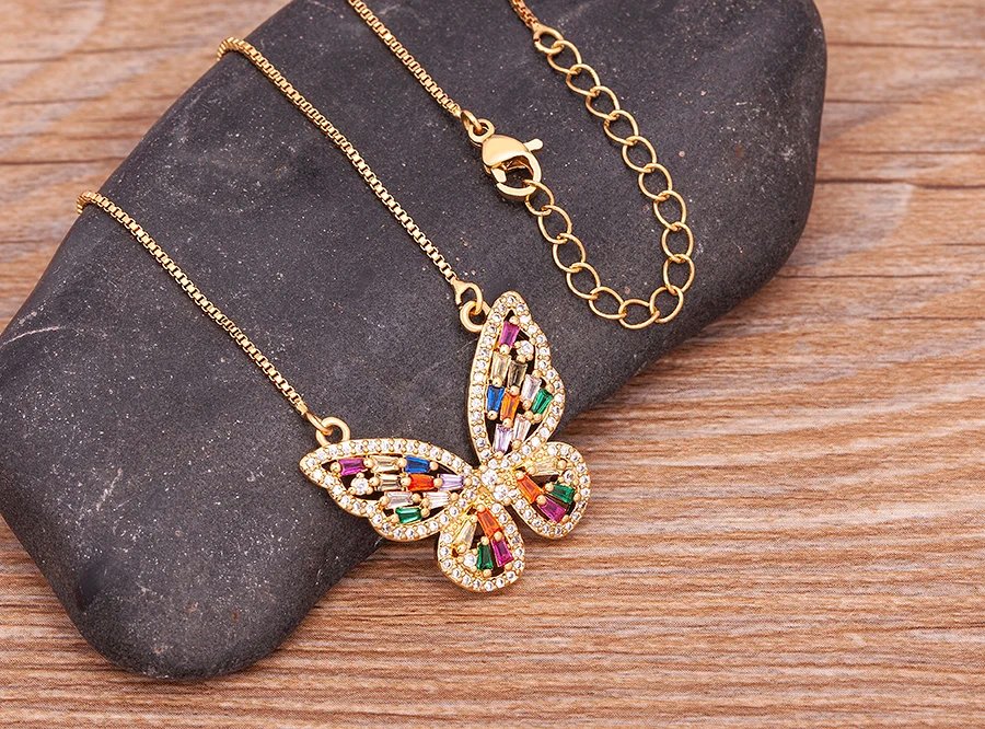 Nidin Design de mode chanceux papillon pendentif femme strass brillant déclaration cristal collier ras du cou pour femme cadeau de mariage Nidin Design de mode chanceux papillon pendentif femme strass brillant déclaration cristal collier ras du cou pour femme cadeau de mariage