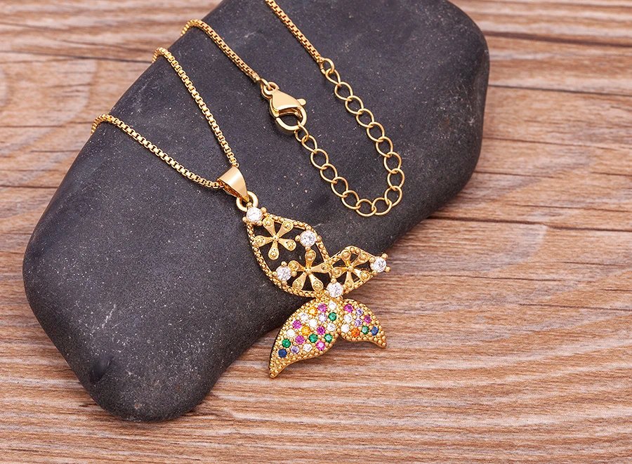 Nidin Design de mode chanceux papillon pendentif femme strass brillant déclaration cristal collier ras du cou pour femme cadeau de mariage Nidin Design de mode chanceux papillon pendentif femme strass brillant déclaration cristal collier ras du cou pour femme cadeau de mariage