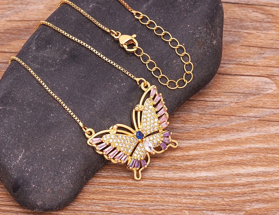 Nidin Design de mode chanceux papillon pendentif femme strass brillant déclaration cristal collier ras du cou pour femme cadeau de mariage Nidin Design de mode chanceux papillon pendentif femme strass brillant déclaration cristal collier ras du cou pour femme cadeau de mariage