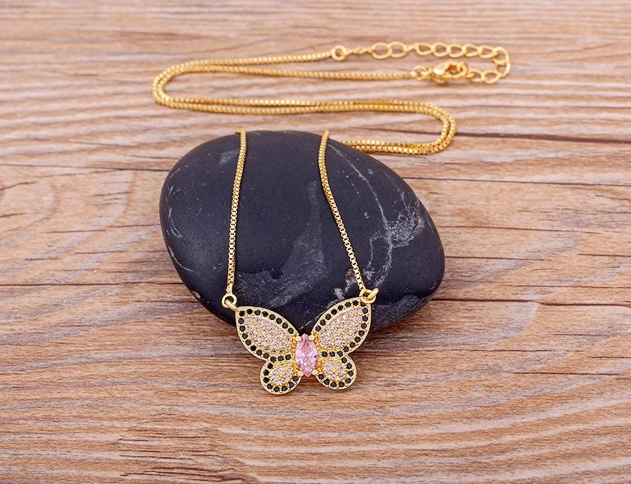 Nidin Design de mode chanceux papillon pendentif femme strass brillant déclaration cristal collier ras du cou pour femme cadeau de mariage Nidin Design de mode chanceux papillon pendentif femme strass brillant déclaration cristal collier ras du cou pour femme cadeau de mariage