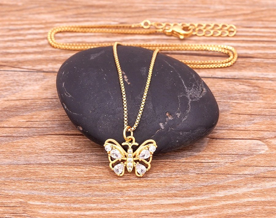 Nidin Design de mode chanceux papillon pendentif femme strass brillant déclaration cristal collier ras du cou pour femme cadeau de mariage Nidin Design de mode chanceux papillon pendentif femme strass brillant déclaration cristal collier ras du cou pour femme cadeau de mariage