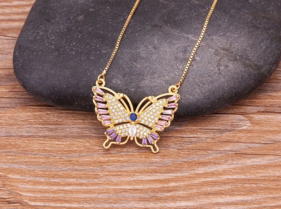 Nidin Design de mode chanceux papillon pendentif femme strass brillant déclaration cristal collier ras du cou pour femme cadeau de mariage Nidin Design de mode chanceux papillon pendentif femme strass brillant déclaration cristal collier ras du cou pour femme cadeau de mariage
