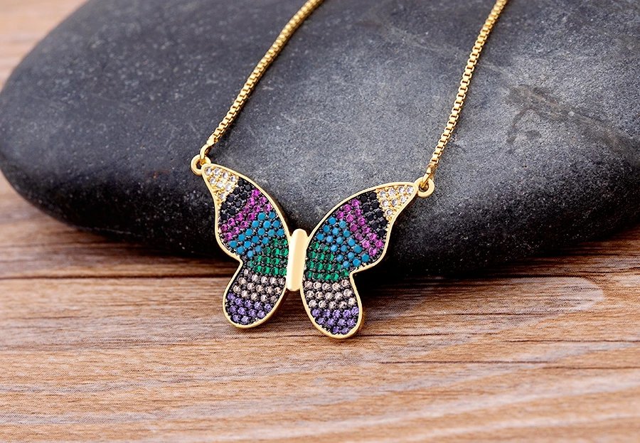 Nidin Design de mode chanceux papillon pendentif femme strass brillant déclaration cristal collier ras du cou pour femme cadeau de mariage Nidin Design de mode chanceux papillon pendentif femme strass brillant déclaration cristal collier ras du cou pour femme cadeau de mariage