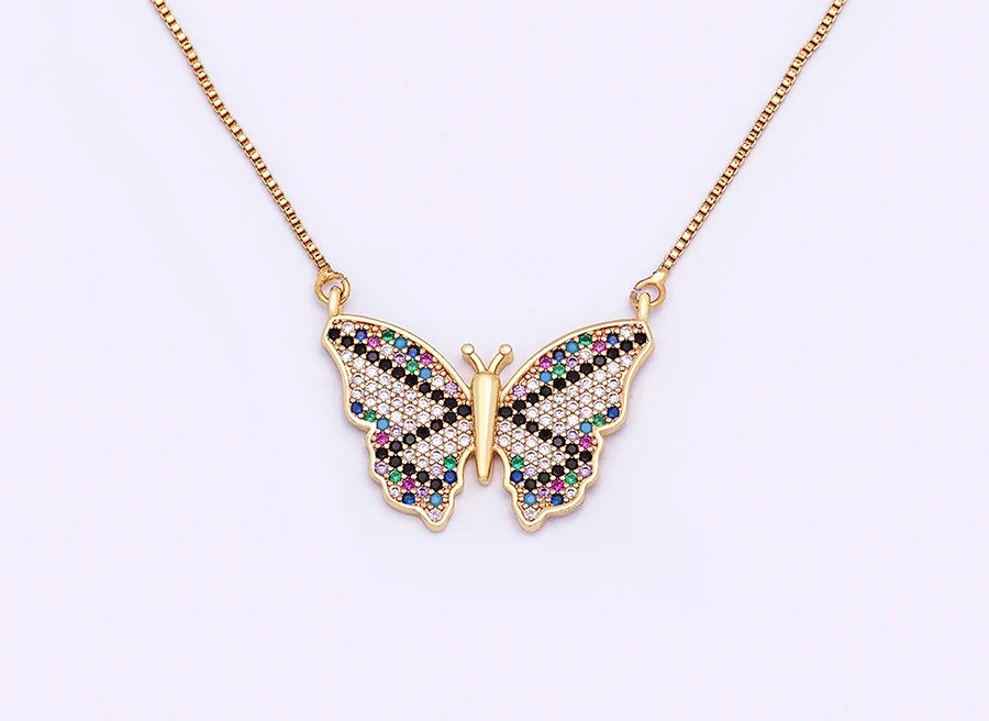 Nidin Design de mode chanceux papillon pendentif femme strass brillant déclaration cristal collier ras du cou pour femme cadeau de mariage Nidin Design de mode chanceux papillon pendentif femme strass brillant déclaration cristal collier ras du cou pour femme cadeau de mariage