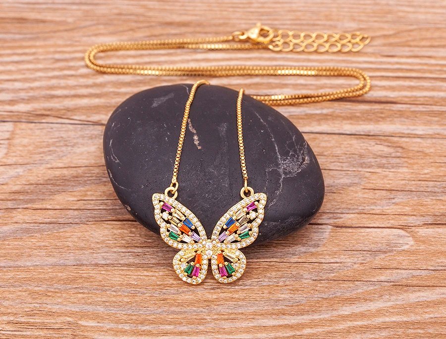 Nidin Design de mode chanceux papillon pendentif femme strass brillant déclaration cristal collier ras du cou pour femme cadeau de mariage Nidin Design de mode chanceux papillon pendentif femme strass brillant déclaration cristal collier ras du cou pour femme cadeau de mariage