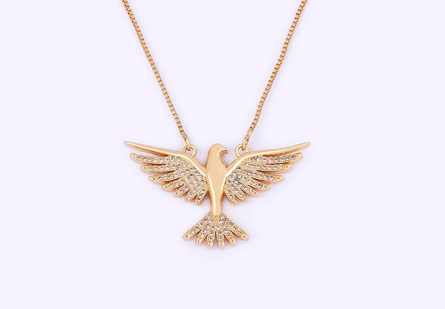 Collier vintage Nidin Flying Eagle pour hommes et femmes, pendentif oiseau, faucon, théâtre, déclaration d'animal de cou, bijoux de fête, cadeau d'anniversaire Collier vintage Nidin Flying Eagle pour hommes et femmes, pendentif oiseau, faucon, théâtre, déclaration d'animal de cou, bijoux de fête, cadeau d'anniversaire