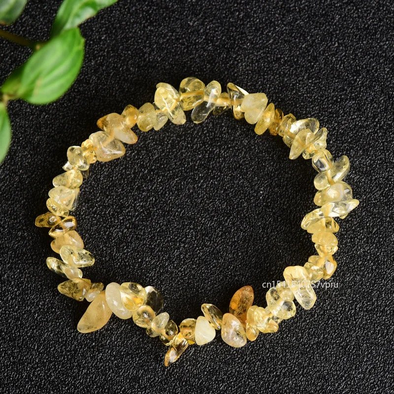 Citrines naturelles gravier pierre irrégulière puce Chakra Bracelet femmes mode bijoux femmes jaune cristal énergie bijoux Citrines naturelles gravier pierre irrégulière puce Chakra Bracelet femmes mode bijoux femmes jaune cristal énergie bijoux