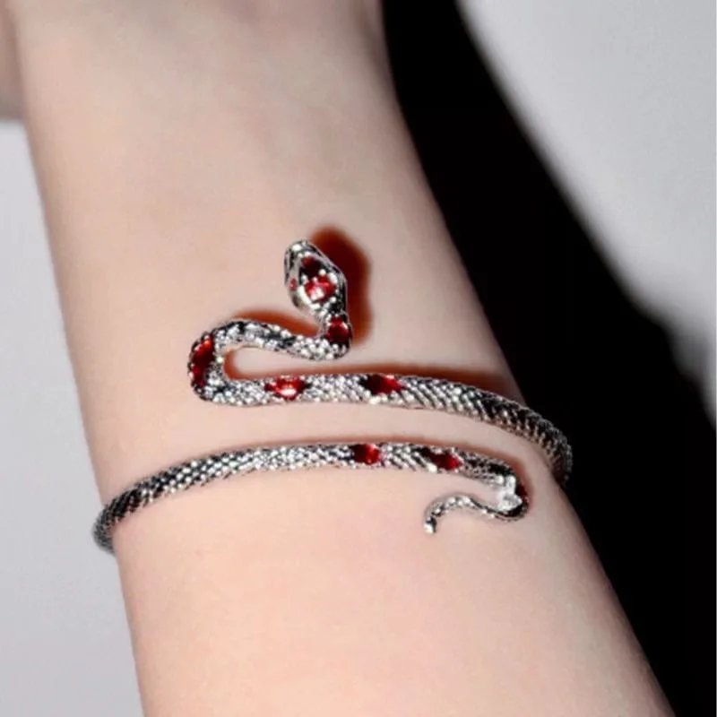 Bracelet en Zircon serpent pour femmes, élégant, yeux en cristal noir, accessoire quotidien personnalisé à la mode, bijoux de fête, cadeaux d'anniversaire Bracelet en Zircon serpent pour femmes, élégant, yeux en cristal noir, accessoire quotidien personnalisé à la mode, bijoux de fête, cadeaux d'anniversaire